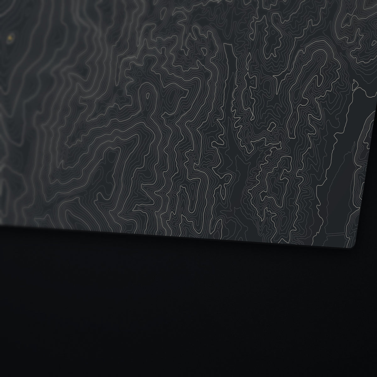 Cheaha Mountain Topo Desk Mat, edge detail