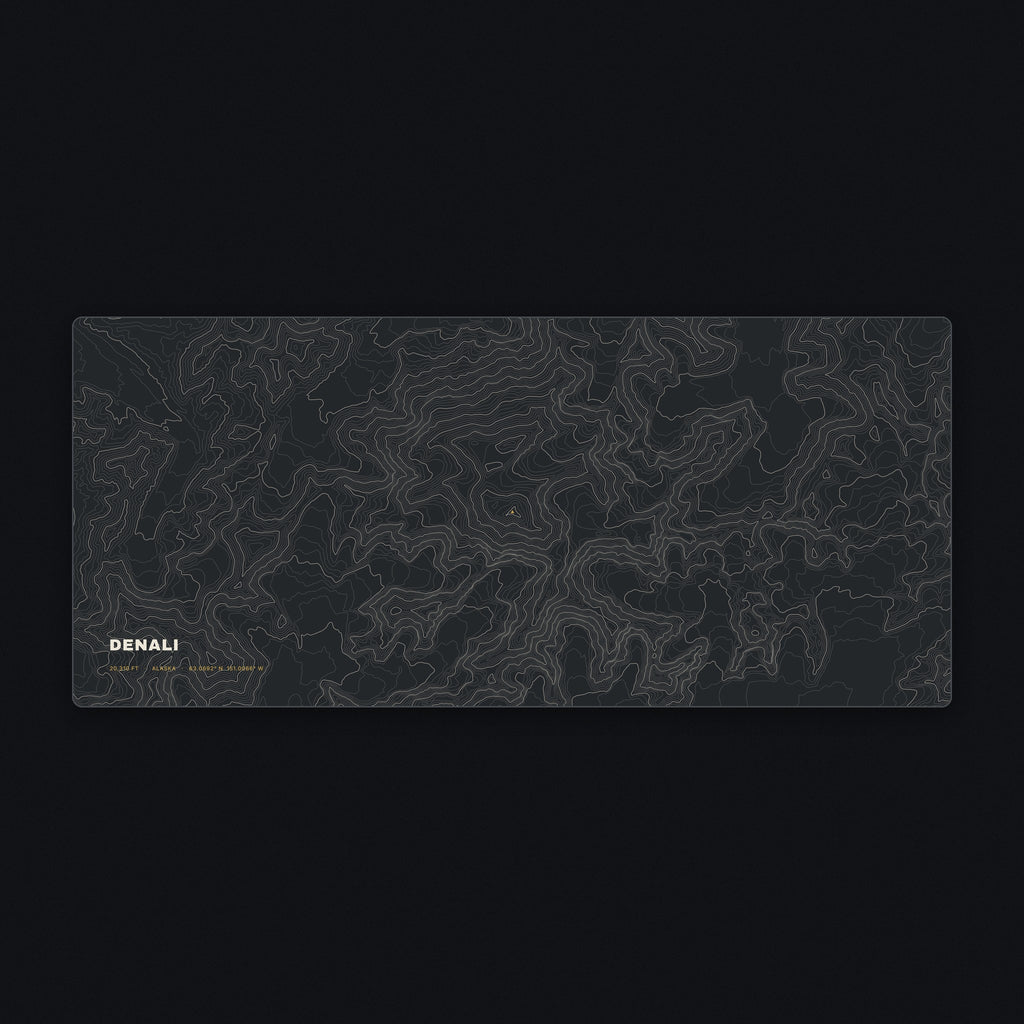 Denali Topo Desk Mat, flat view
