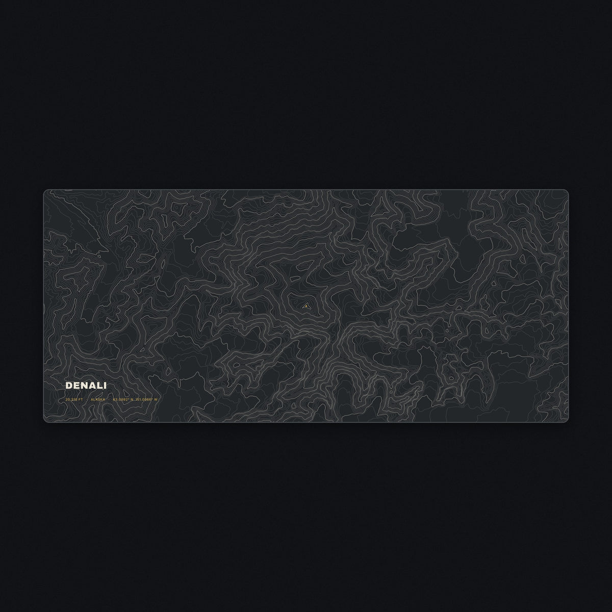 Denali Topo Desk Mat, flat view