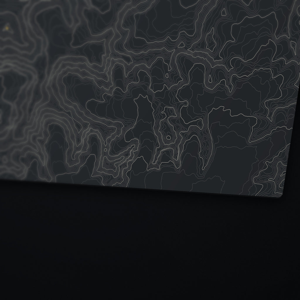 Denali Topo Desk Mat, edge detail