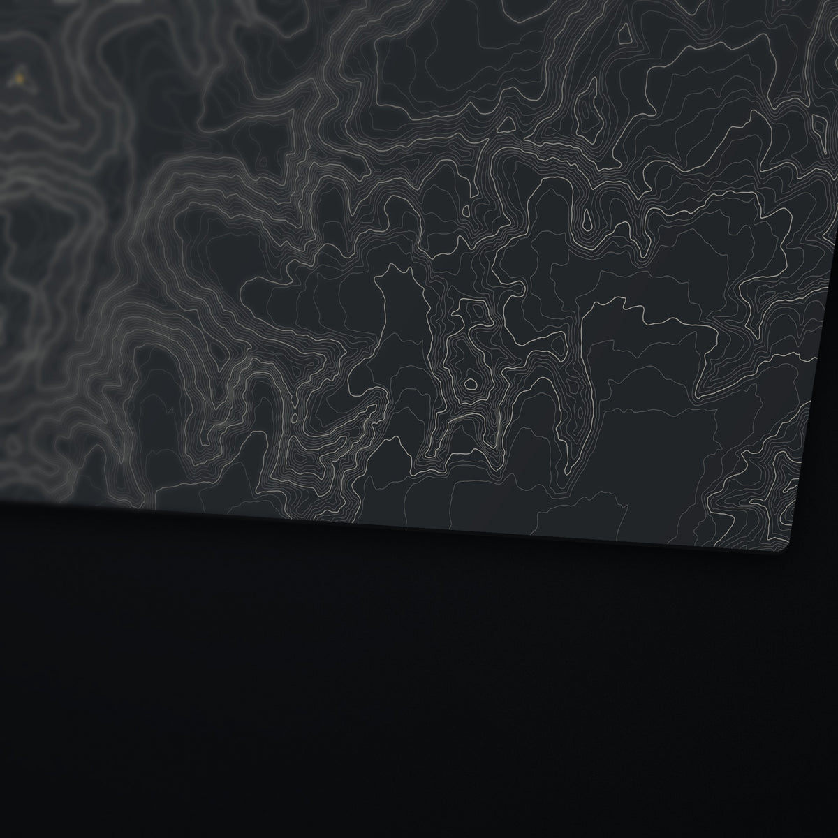 Denali Topo Desk Mat, edge detail