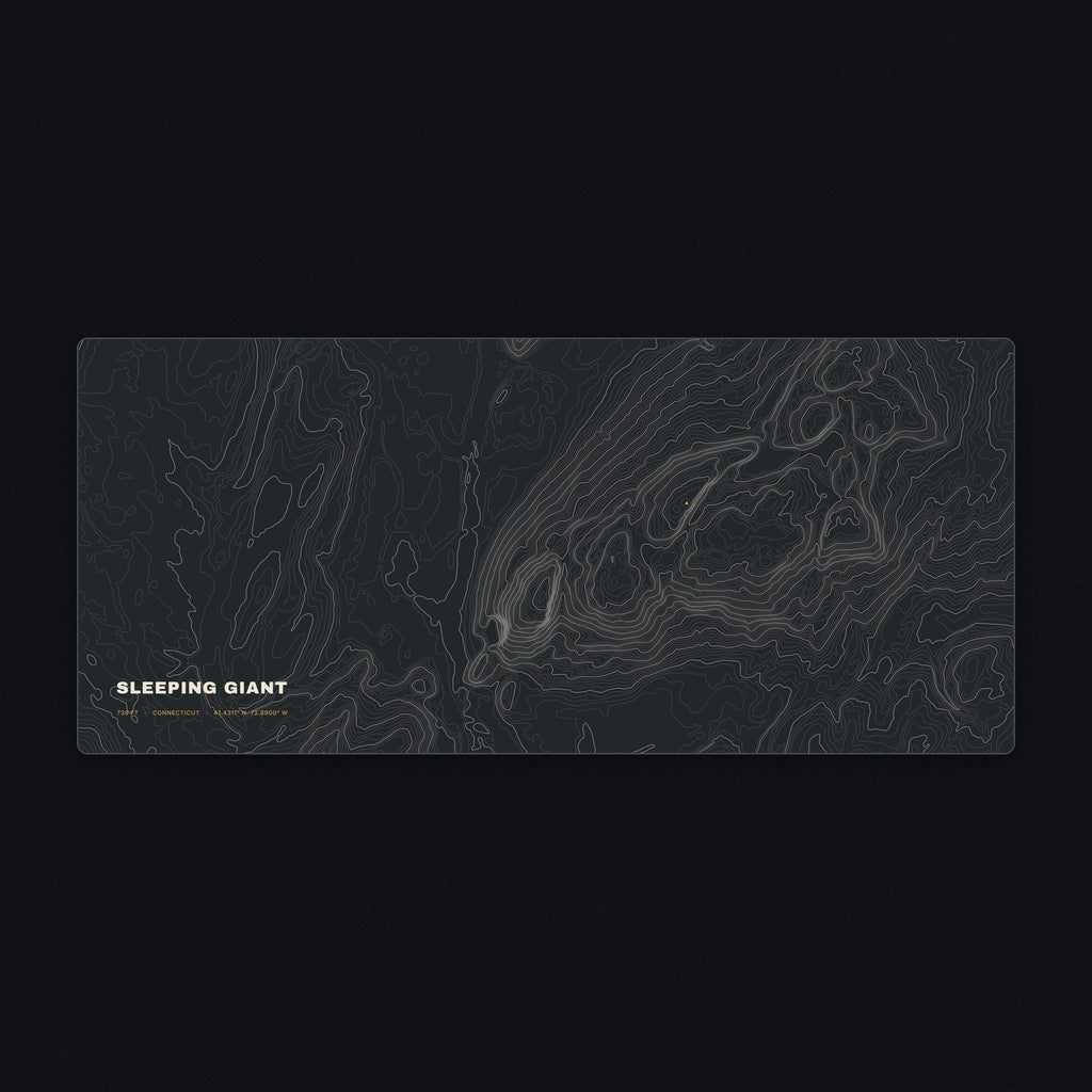 Sleeping Giant Topo Desk Mat, flat view