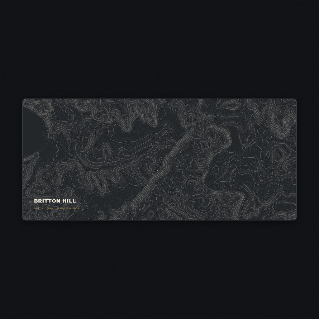Britton Hill Topo Desk Mat, flat view
