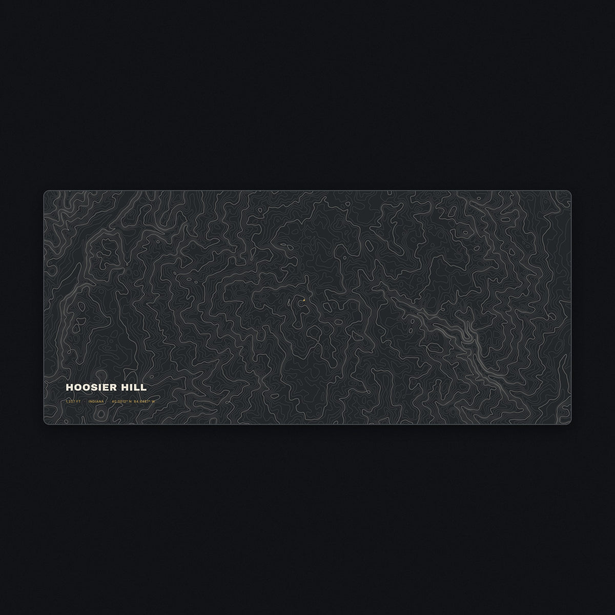 Hoosier Hill Topo Desk Mat, flat view