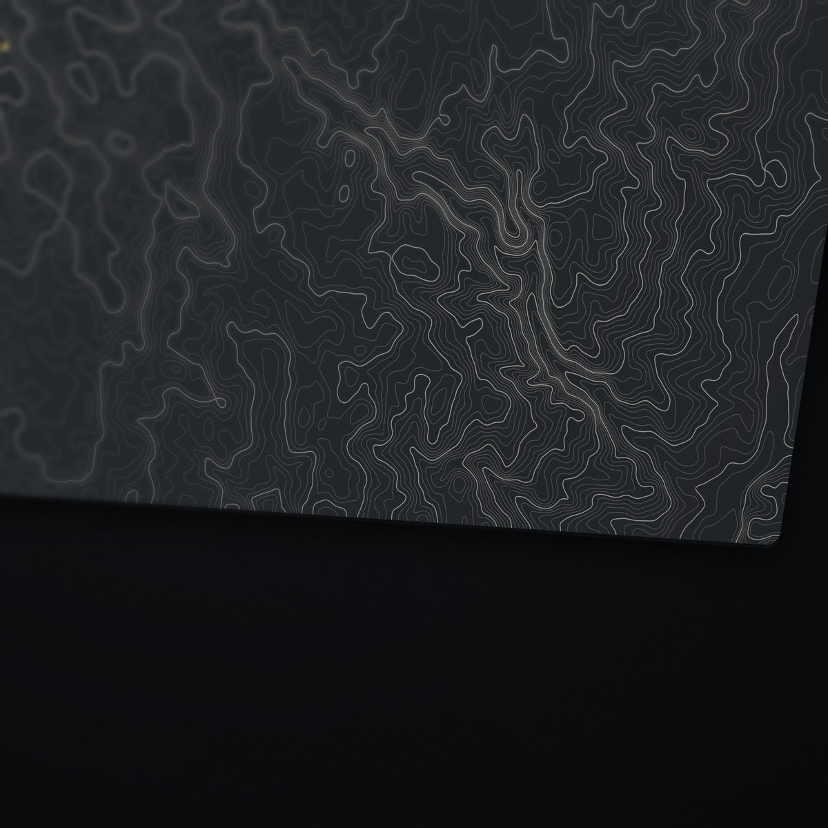 Hoosier Hill Topo Desk Mat, edge detail