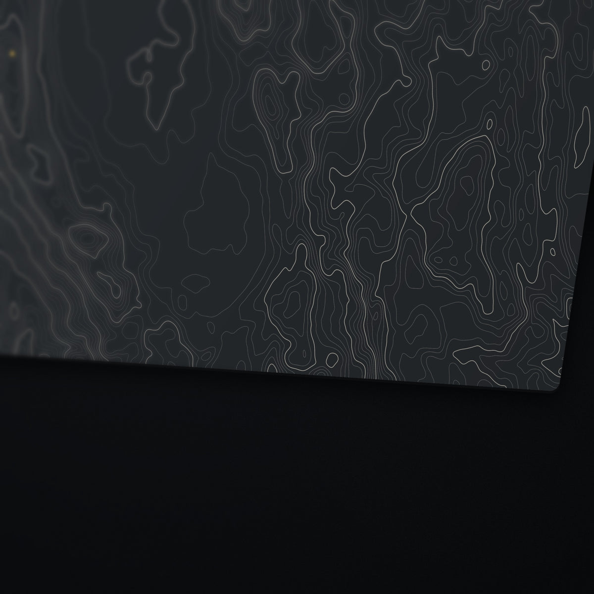 Hawkeye Point Topo Desk Mat, edge detail