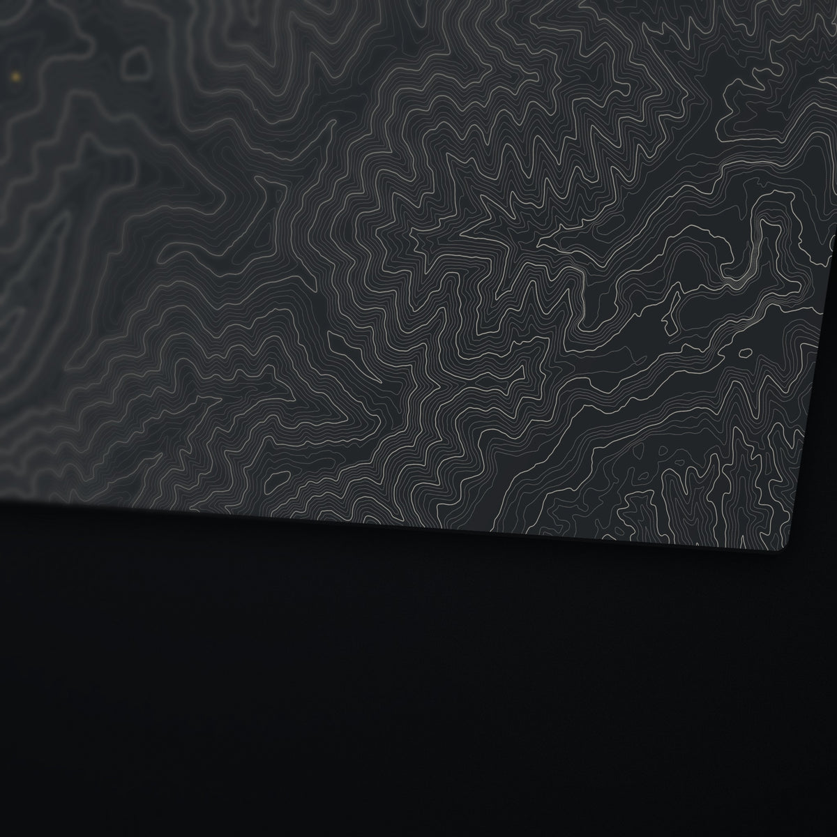 Black Mountain Topo Desk Mat, edge detail