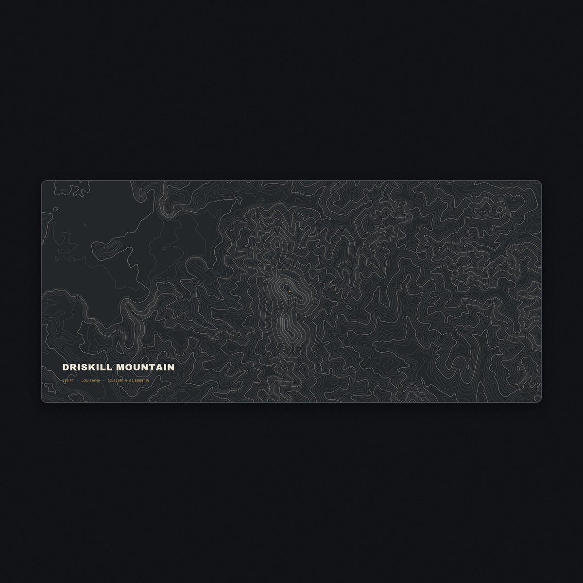 Driskill Mountain Topo Desk Mat, flat view