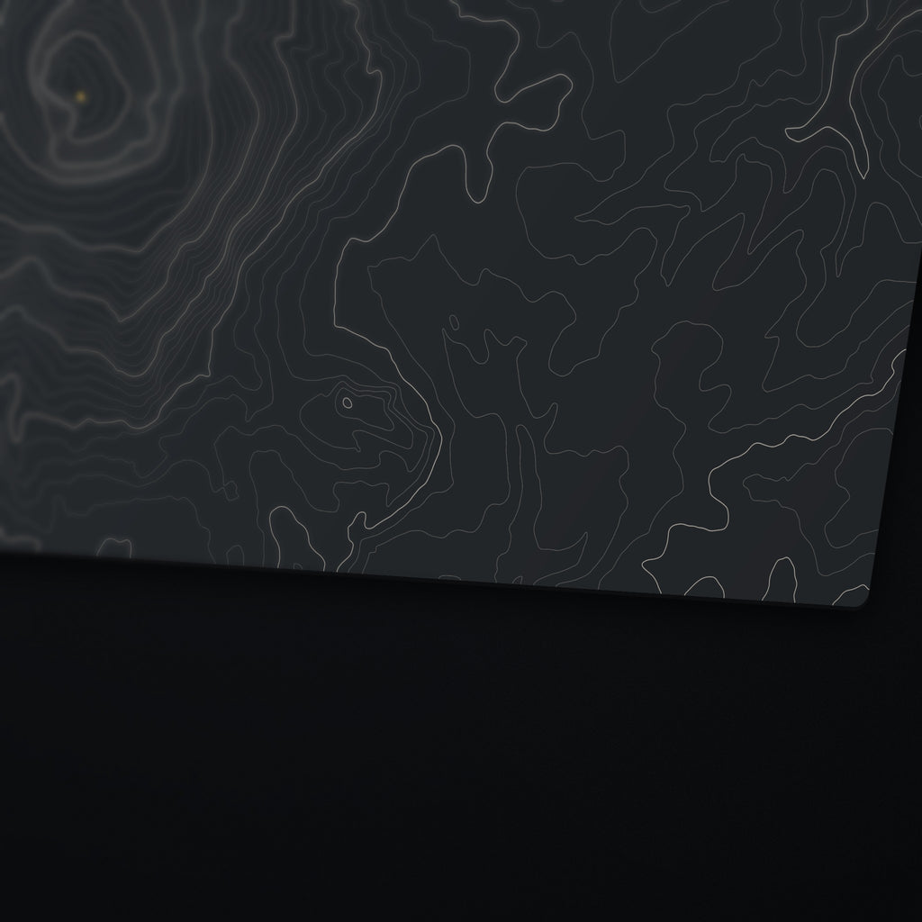 Sugarloaf Mountain Topo Desk Mat, edge detail