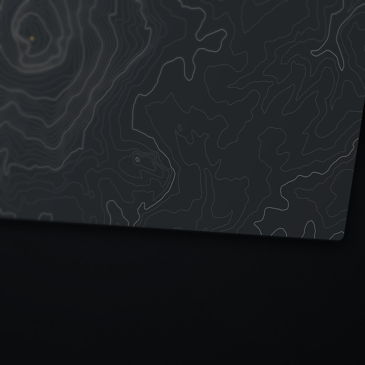 Sugarloaf Mountain Topo Desk Mat, edge detail