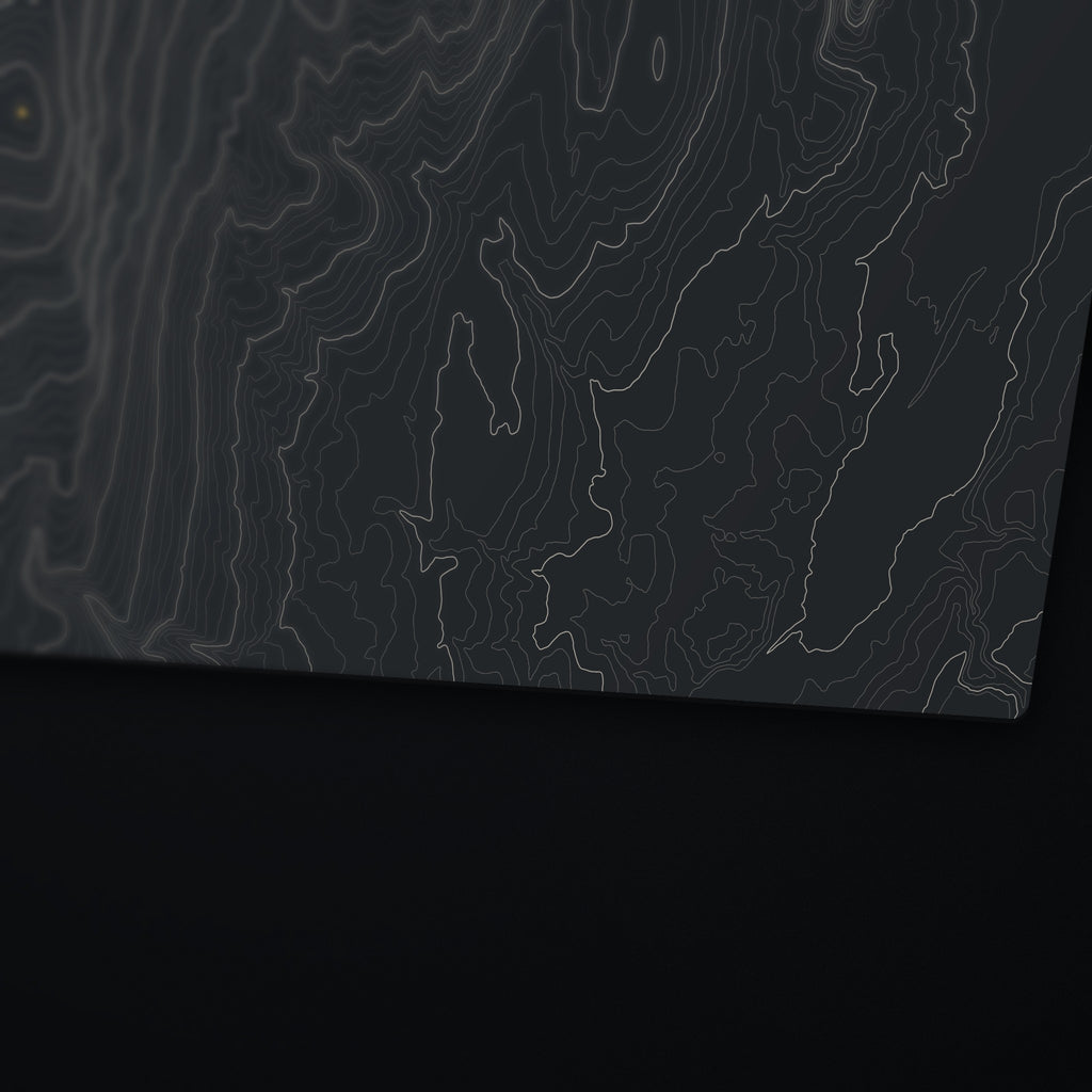 Mount Greylock Topo Desk Mat, edge detail