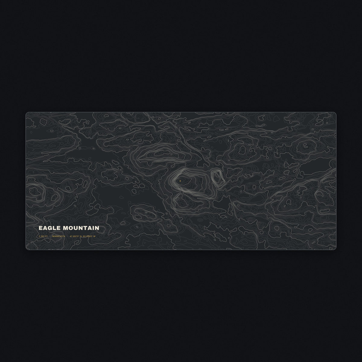 Eagle Mountain Topo Desk Mat, flat view