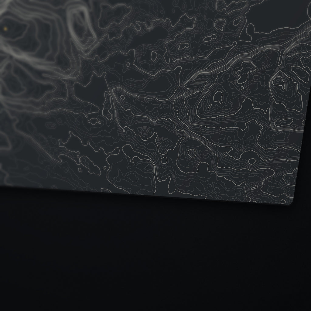 Eagle Mountain Topo Desk Mat, edge detail