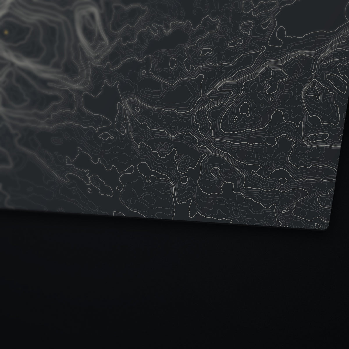 Eagle Mountain Topo Desk Mat, edge detail