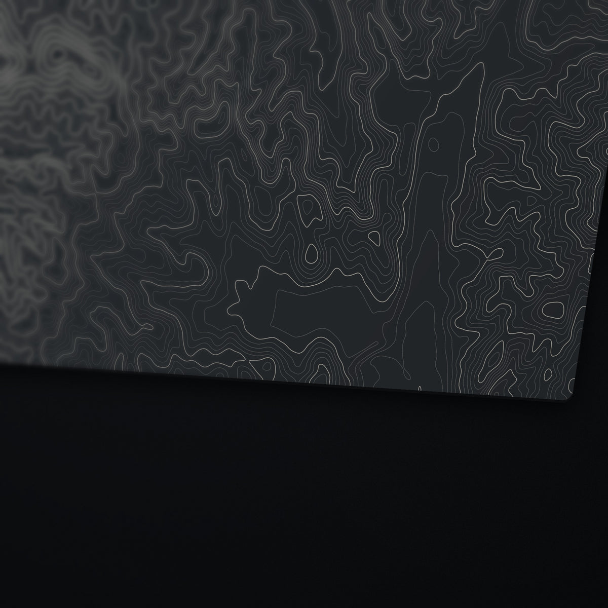 Woodall Mountain Topo Desk Mat, edge detail