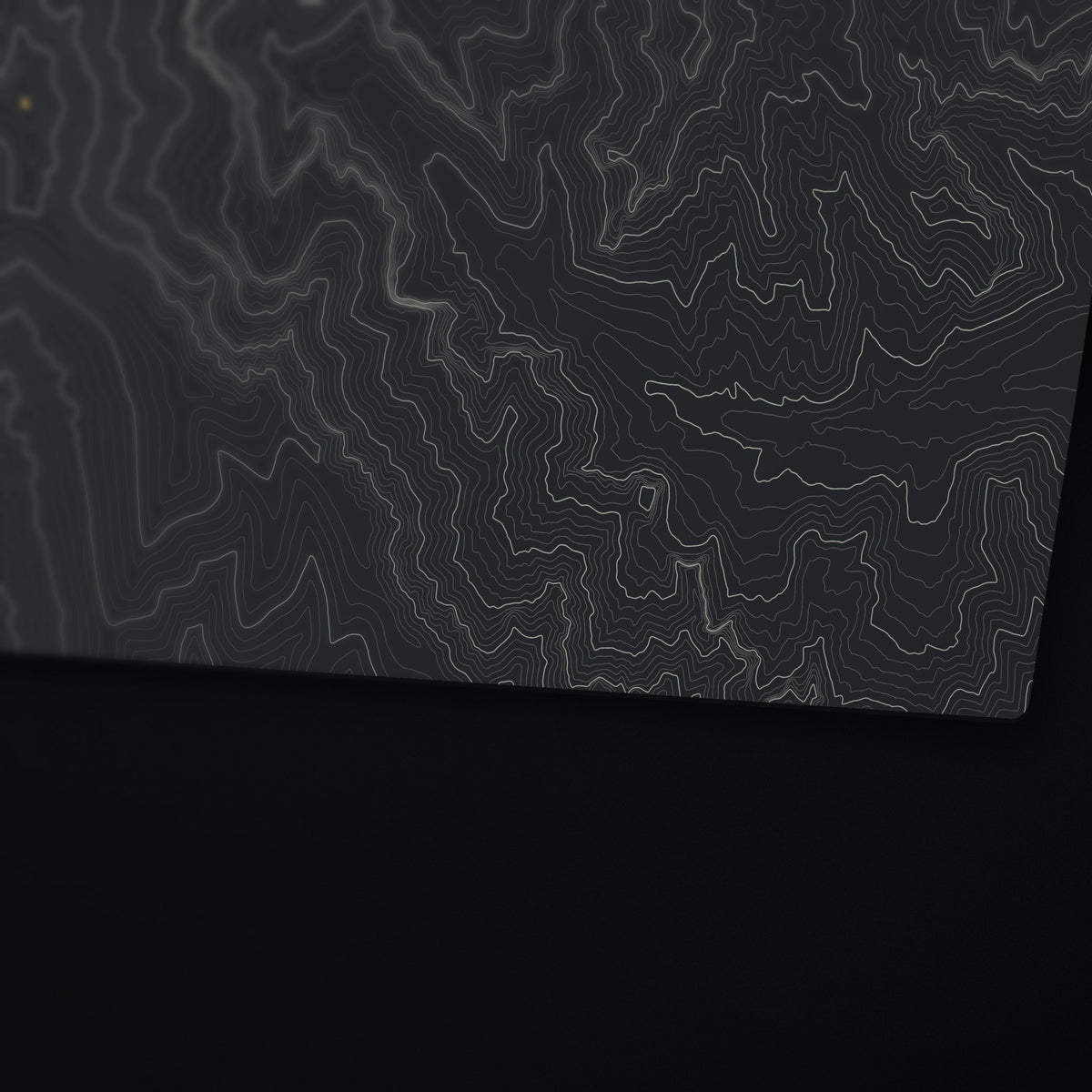 Mount Charleston Topo Desk Mat, edge detail