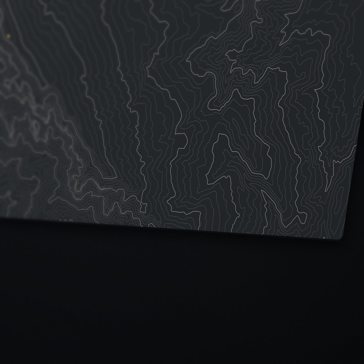 Sandia Crest Topo Desk Mat, edge detail