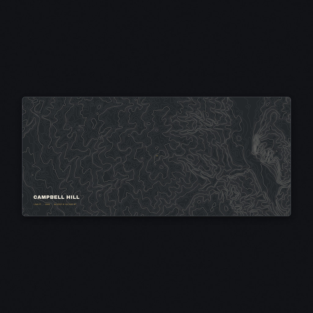 Campbell Hill Topo Desk Mat, flat view