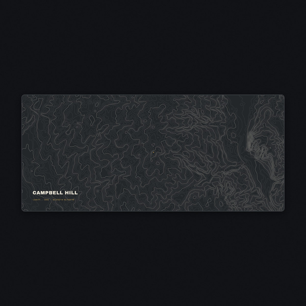 Campbell Hill Topo Desk Mat, flat view