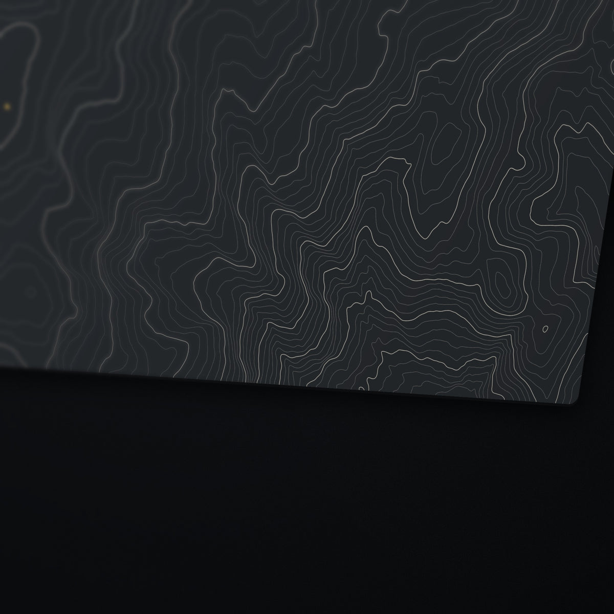 Mount Davis Topo Desk Mat, edge detail