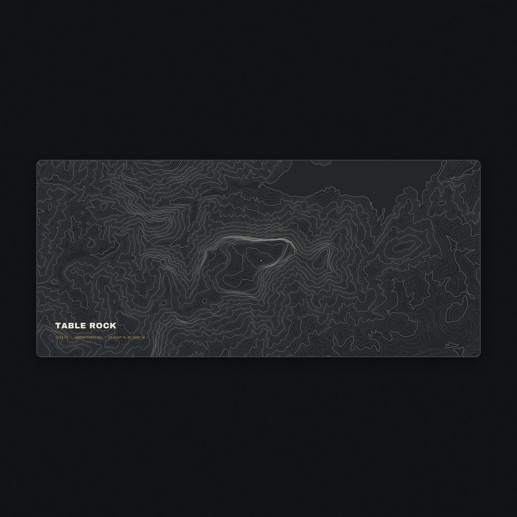 Table Rock Topo Desk Mat, flat view