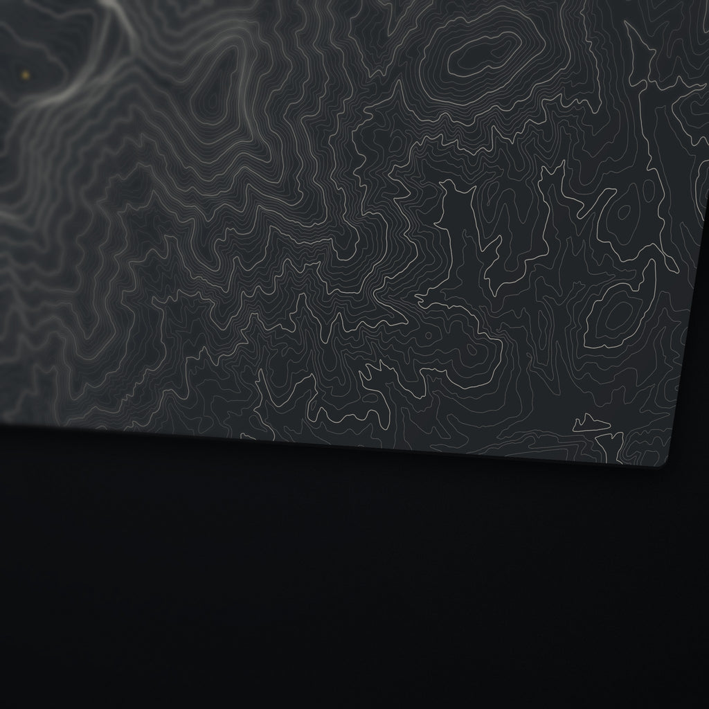 Table Rock Topo Desk Mat, edge detail