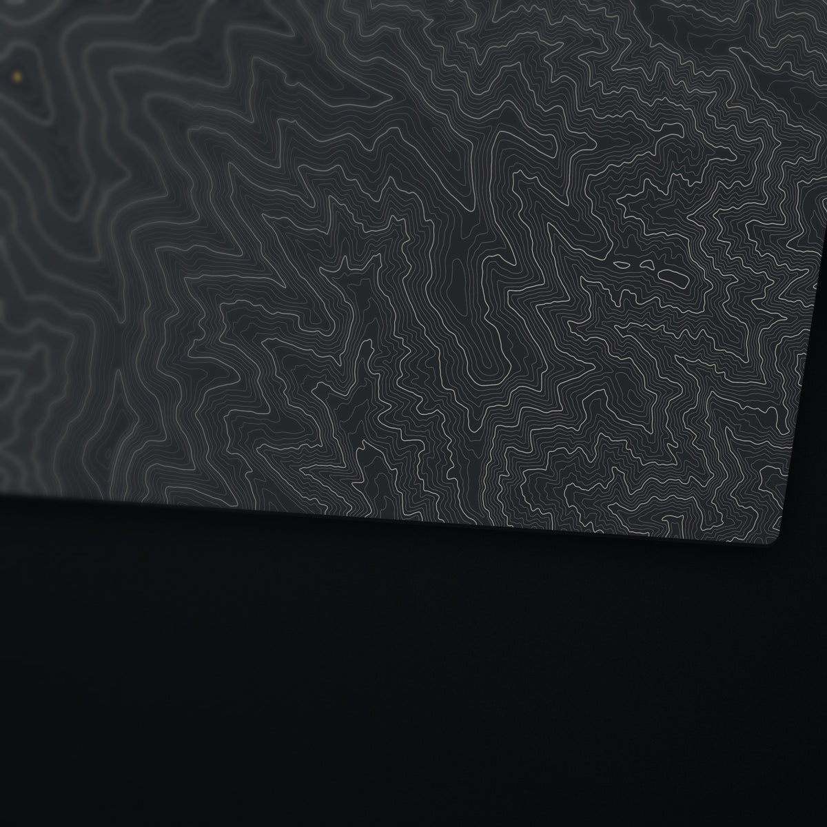 Clingmans Dome Topo Desk Mat, edge detail