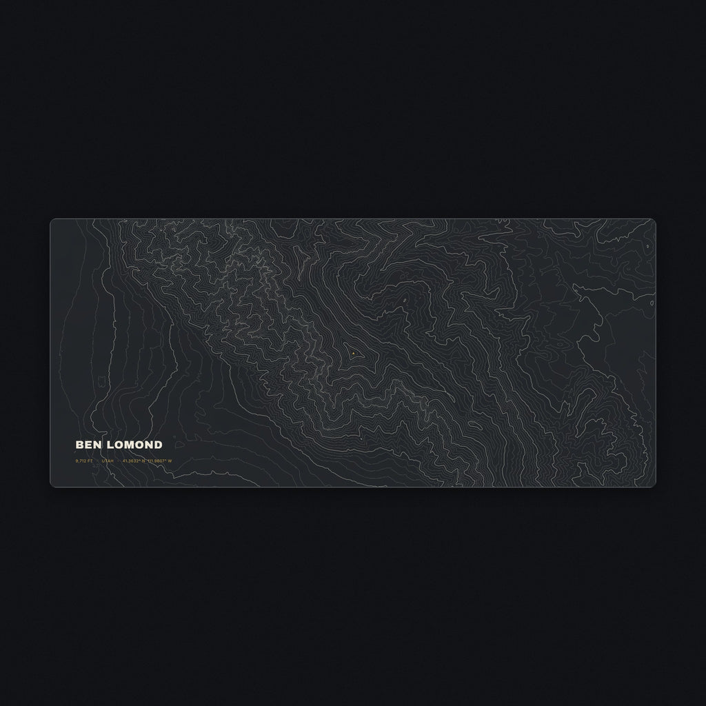 Ben Lomond Topo Desk Mat, flat view