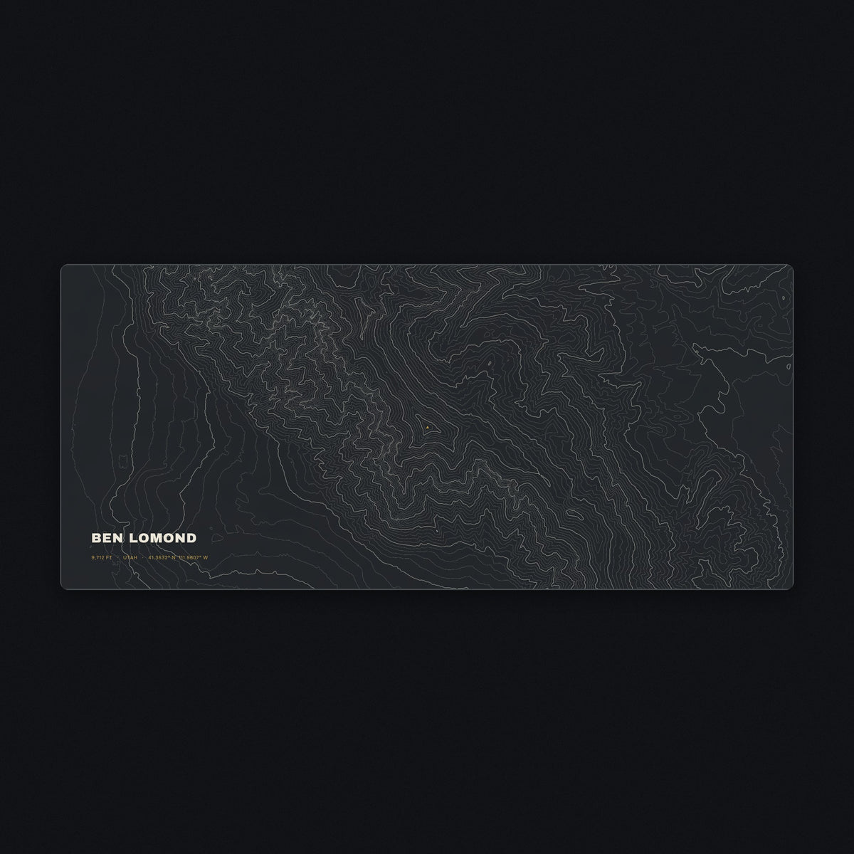 Ben Lomond Topo Desk Mat, flat view