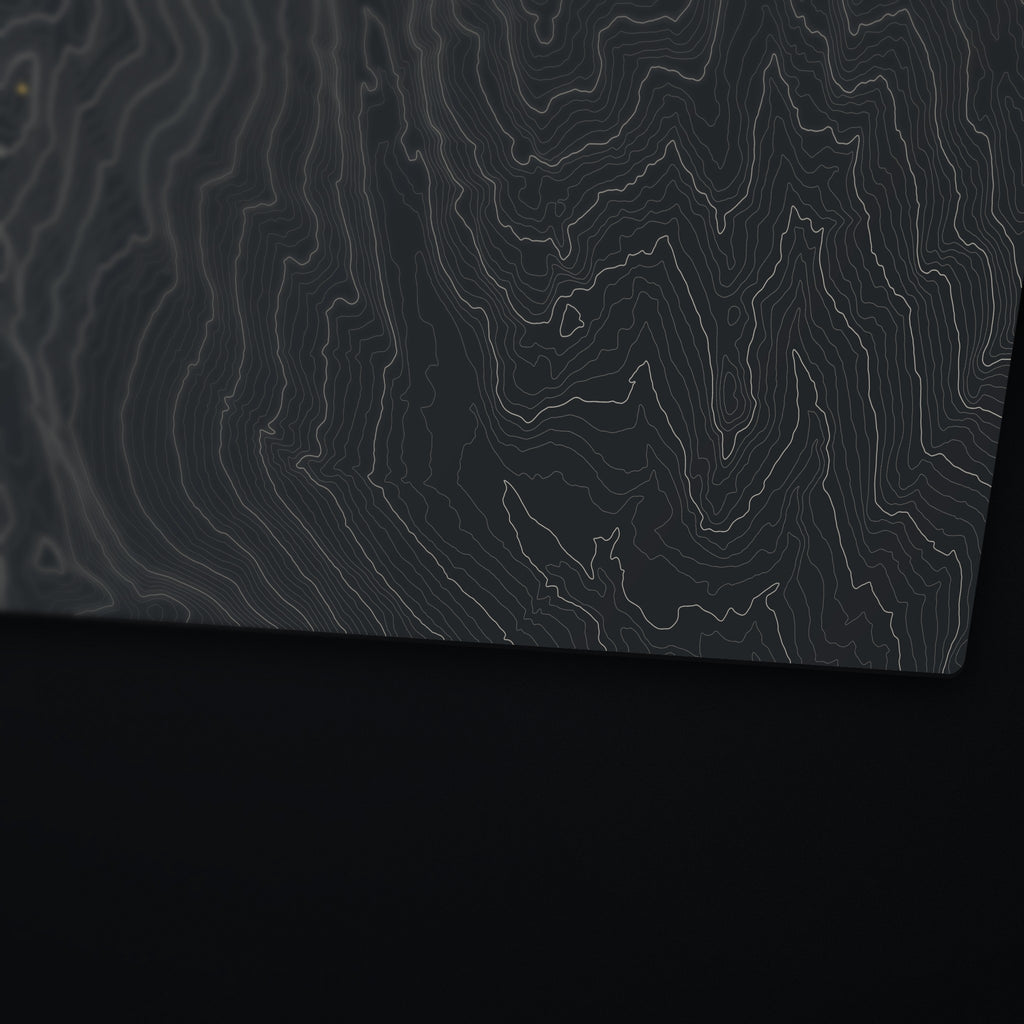 Mount Mansfield Topo Desk Mat, edge detail