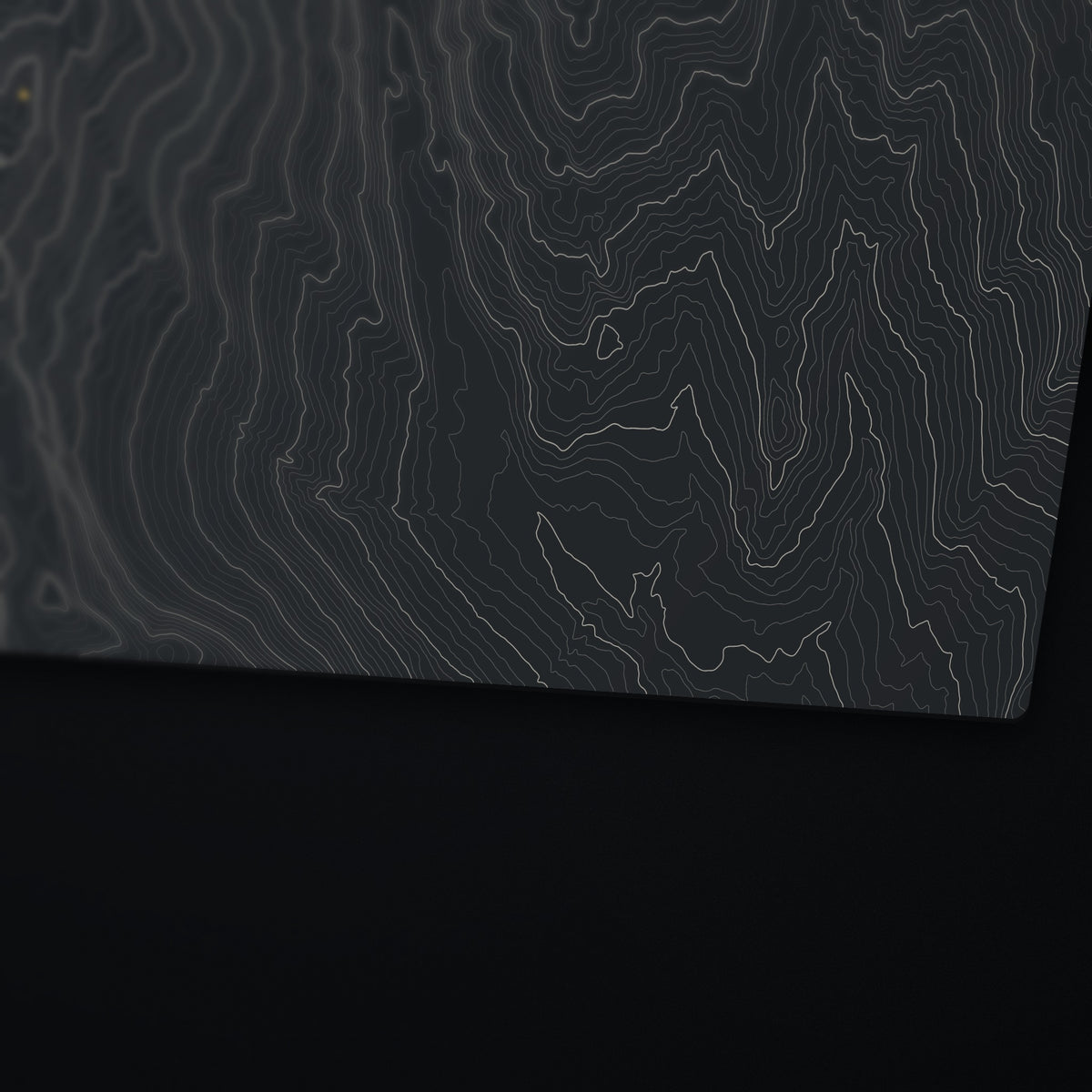 Mount Mansfield Topo Desk Mat, edge detail