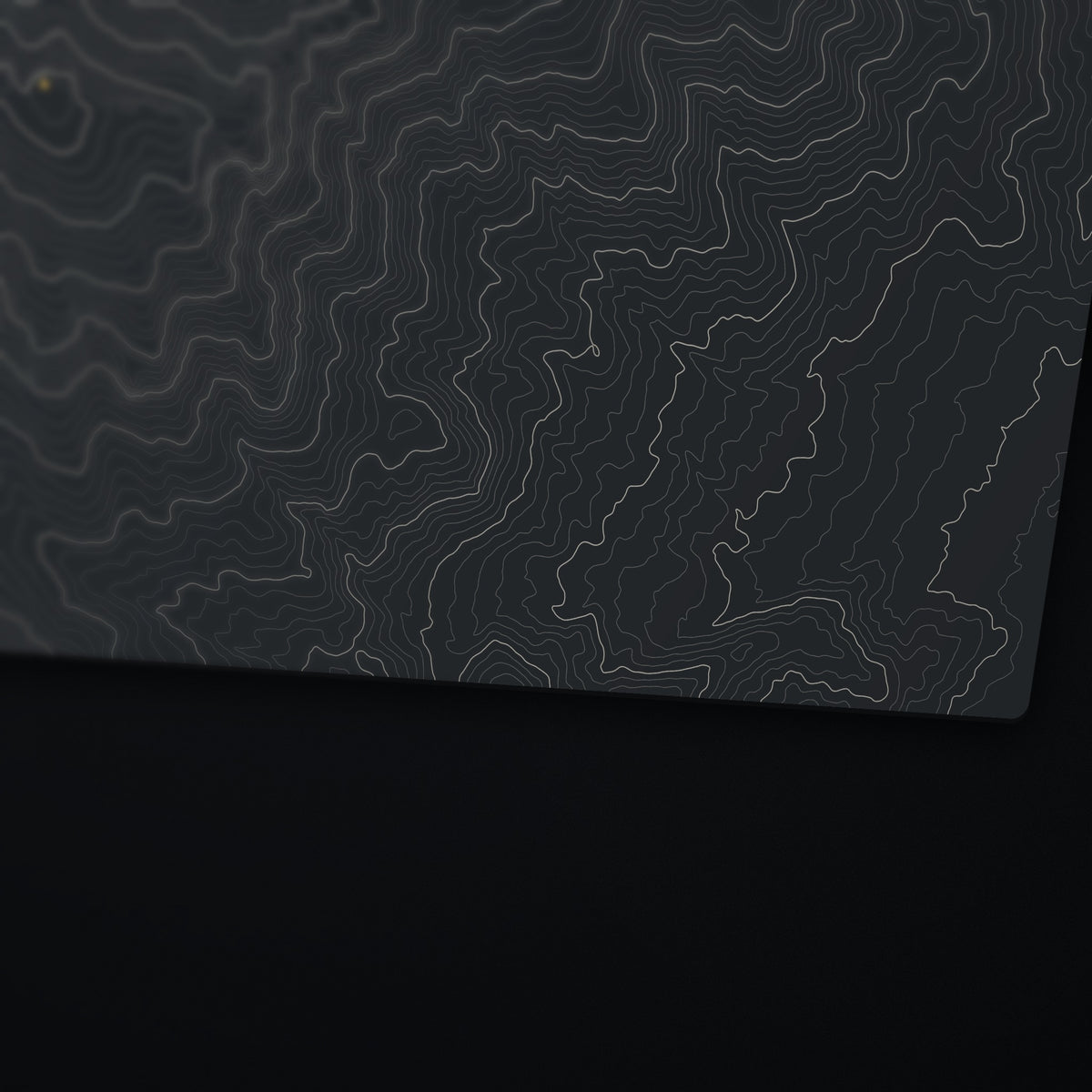 Old Rag Mountain Topo Desk Mat, edge detail