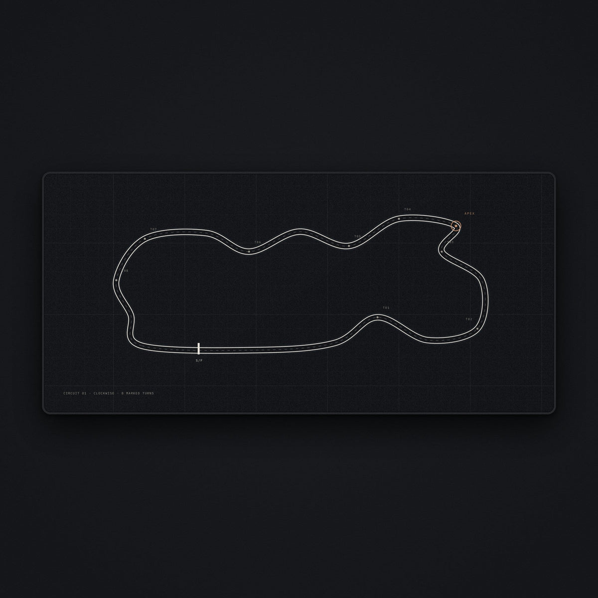 Apex Desk Mat, flat view