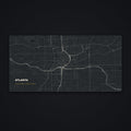 Atlanta Street Map Desk Mat, flat view