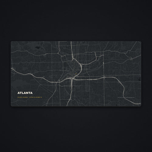 Atlanta Street Map Desk Mat, flat view