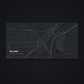 Billings Street Map Desk Mat, flat view