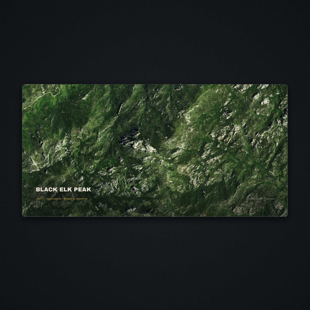 Black Elk Peak Satellite Desk Mat, flat view
