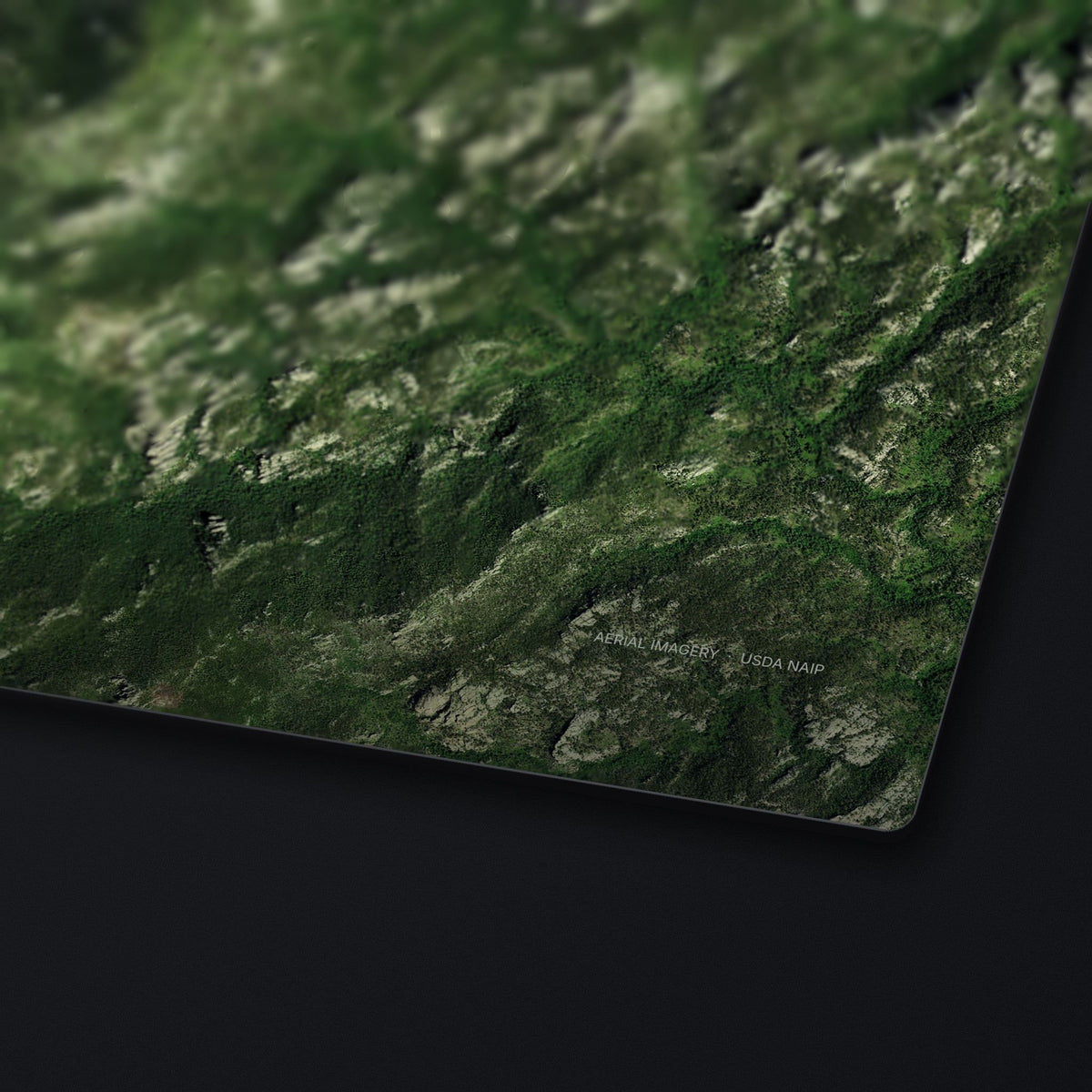 Black Elk Peak Satellite Desk Mat, edge detail