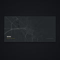 Boise Street Map Desk Mat, flat view