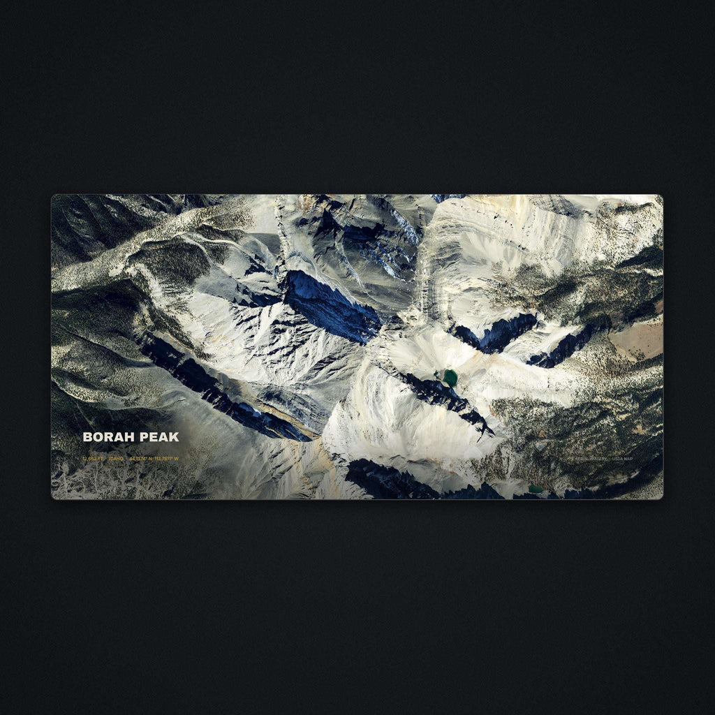 Borah Peak Satellite Desk Mat, flat view