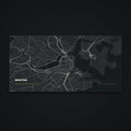 Boston Street Map Desk Mat, flat view