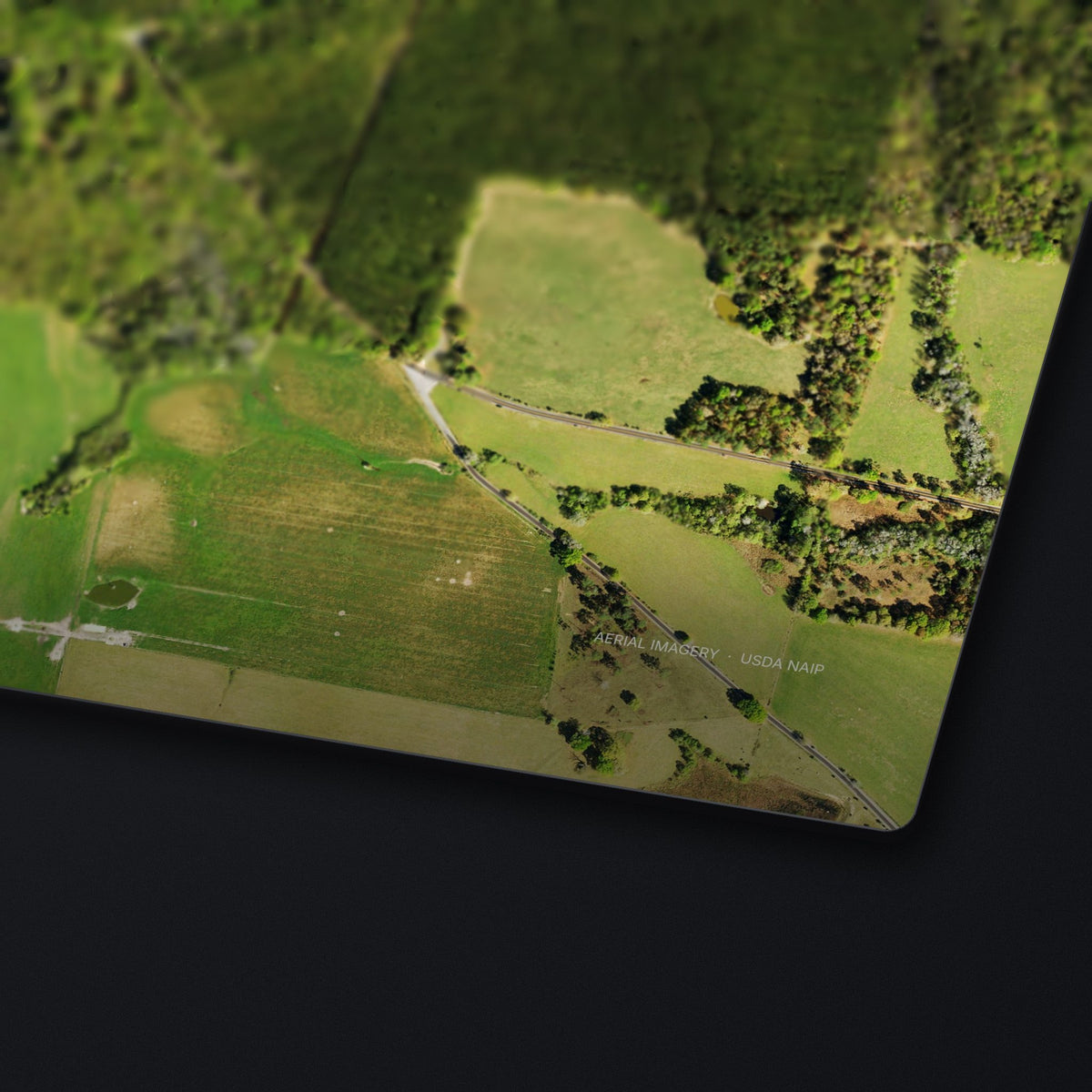Britton Hill Satellite Desk Mat, edge detail