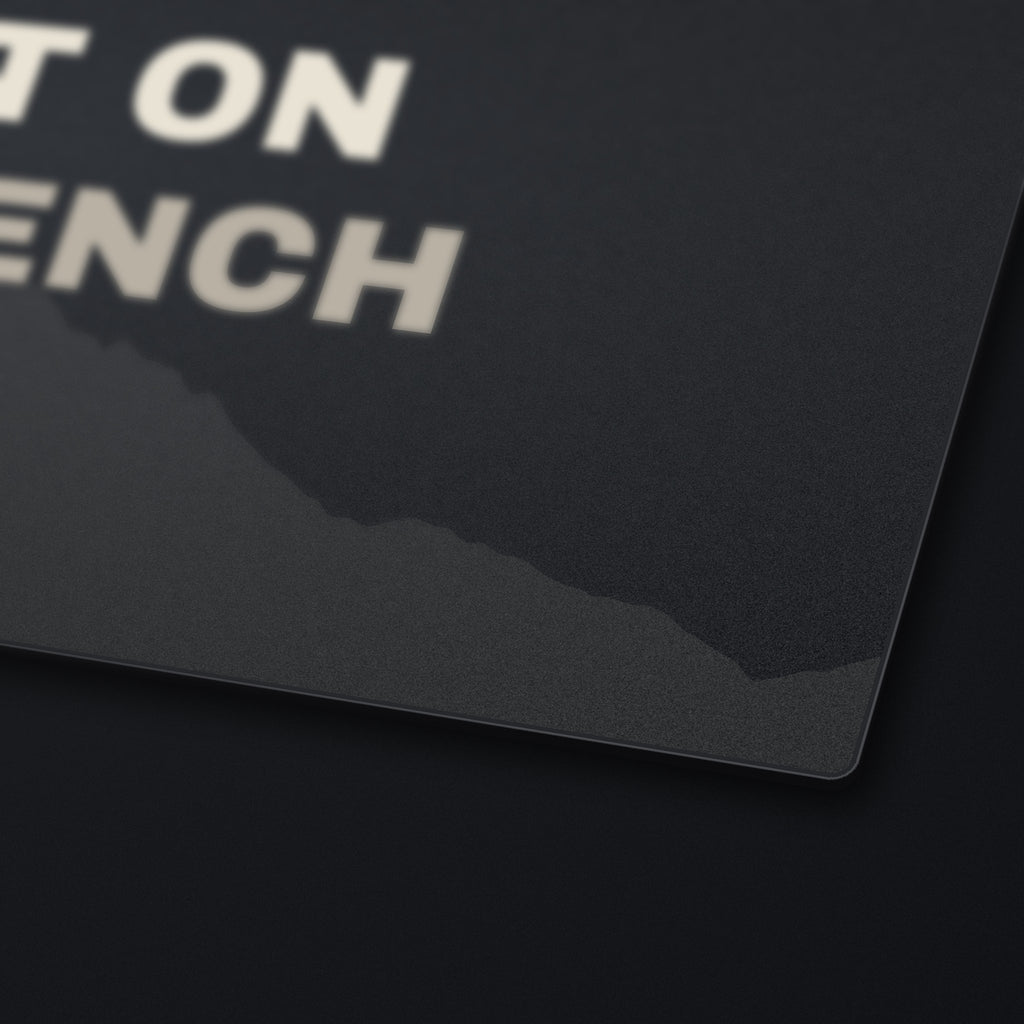 Built on the Bench Desk Mat, edge detail