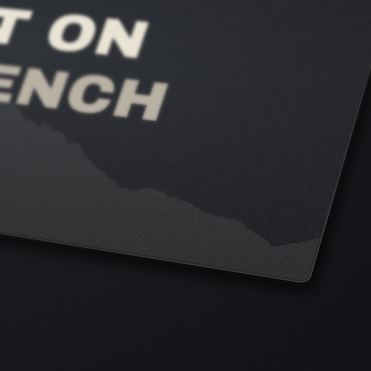 Built on the Bench Desk Mat, edge detail