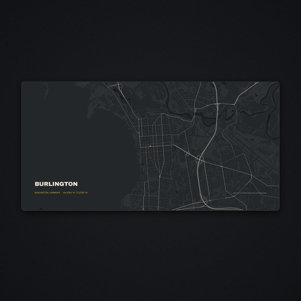 Burlington Street Map Desk Mat, flat view
