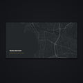 Burlington Street Map Desk Mat, flat view