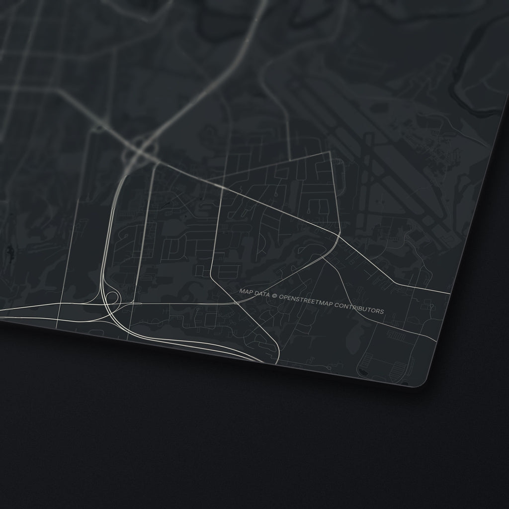 Burlington Street Map Desk Mat, edge detail