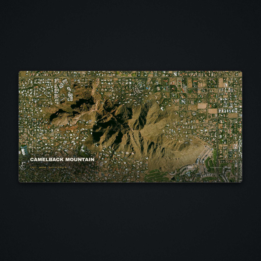 Camelback Mountain Satellite Desk Mat, flat view