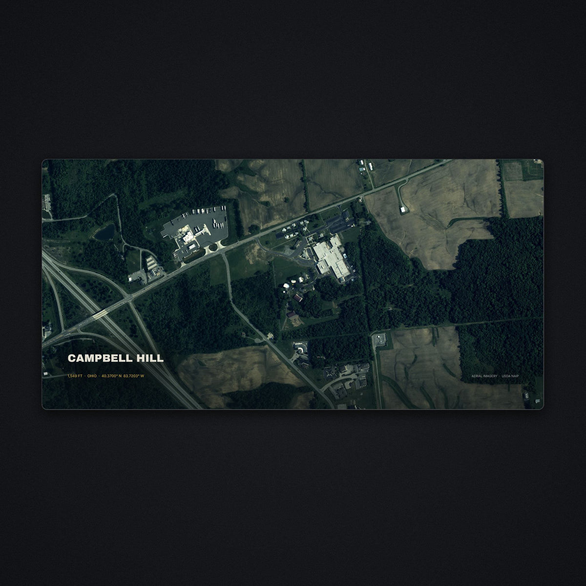 Campbell Hill Satellite Desk Mat, flat view