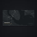 Charleston Street Map Desk Mat, flat view